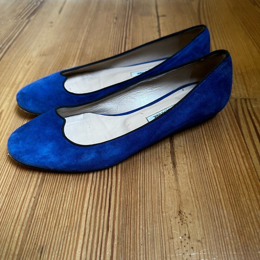 Manolo Blahnik Blue Flats